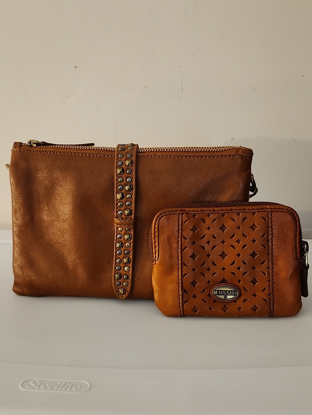 Vilenca Boho Studded Crossbody w/Free Fossil Wallet